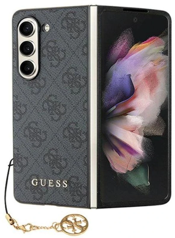 Samsung Galaxy Z Fold 5 Guess Dėklas 4G Charms Collection (GUHCZFD5GF4GGR) pilkos spalvos
