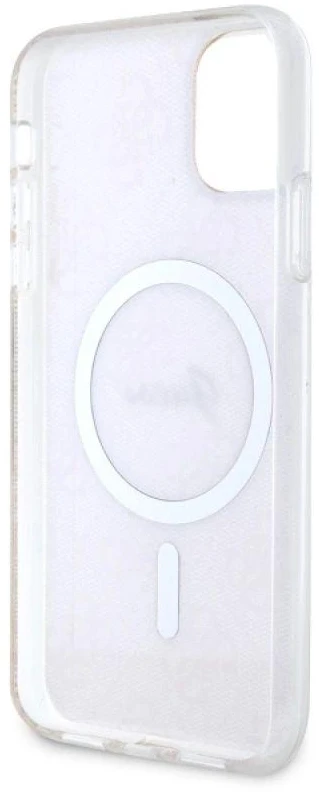 Guess GUHMN61H4STP Apple iPhone 11 6.1″ rožinės spalvos kietas dėklas 4G MagSafe