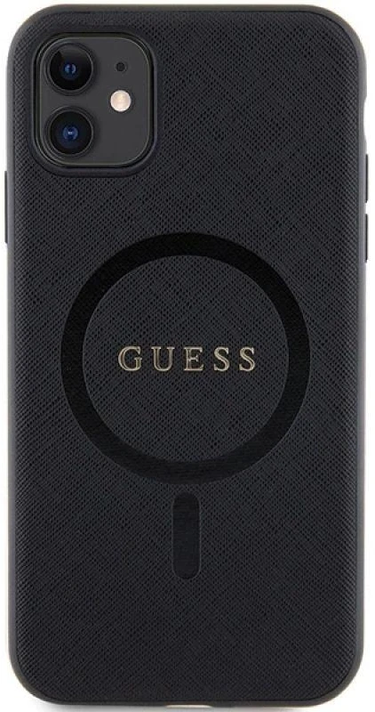Dėklas GUESS GUHMN61PSAHMCK IPHONE 11 / XR 6.1 "Juodas / Juodas HARDCASE SAFFIANO MAGSAFE