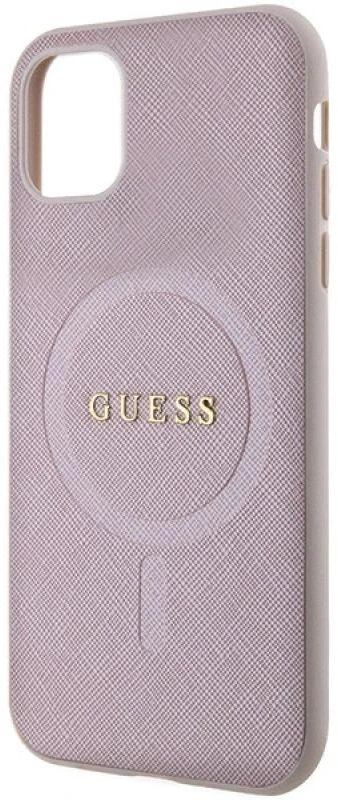 Dėklas GUESS GUHMN61PSAHMCP IPHONE 11 / XR 6.1 "Rožinis / Rožinis HARDCASE SAFFIANO MAGSAFE