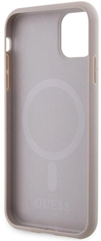 Dėklas GUESS GUHMN61PSAHMCP IPHONE 11 / XR 6.1 "Rožinis / Rožinis HARDCASE SAFFIANO MAGSAFE