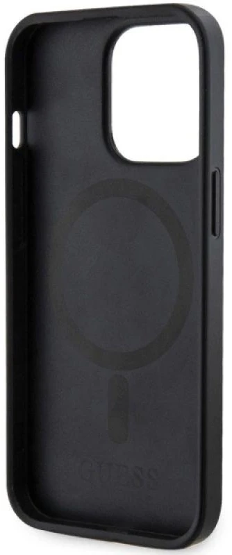 Dėklas GUESS GUHMP13LP4RPSK IPHONE 13 PRO / 13 6.1 "Juodas / Juodas HARDCASE 4G PRINTED STRIPES MAGSAFE