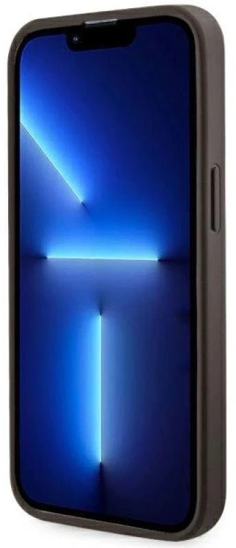 Guess GUHMP13LP4RPSW Apple iPhone 13 Pro / 13 6.1″ rudos spalvos kietas dėklas 4G Printed Stripes MagSafe