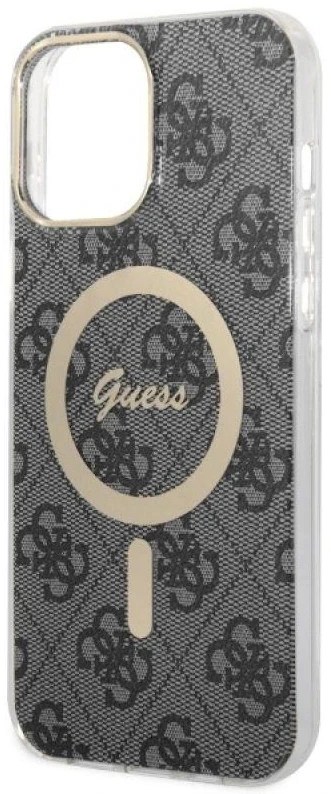 Guess GUHMP13XH4STK Apple iPhone 13 Pro Max 6.7″ juodos spalvos kietas dėklas 4G MagSafe