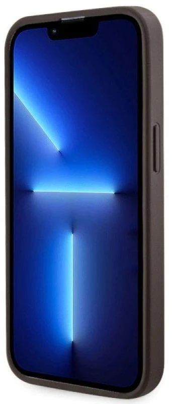 Guess GUHMP13XP4RPSW Apple iPhone 13 Pro Max 6.7″ rudos spalvos kietas dėklas 4G Printed Stripes MagSafe