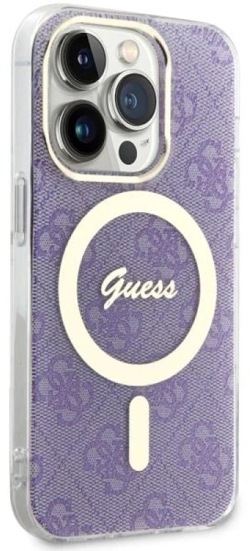 Dėklas GUESS GUHMP14LH4STU IPHONE 14 PRO 6.1 "PURPLE/PURPLE HARDCASE 4G MAGSAFE