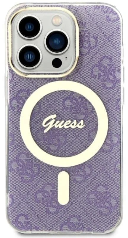 Dėklas GUESS GUHMP14LH4STU IPHONE 14 PRO 6.1 "PURPLE/PURPLE HARDCASE 4G MAGSAFE