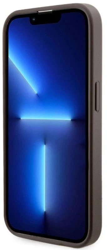 Guess GUHMP14LP4RPSW Apple iPhone 14 Pro 6.1″ rudos spalvos kietas dėklas 4G Printed Stripes MagSafe
