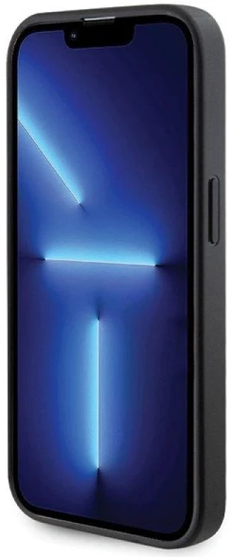 Guess GUHMP14LPSAHMCK Apple iPhone 14 Pro 6.1″ juodos spalvos kietas dėklas Saffiano MagSafe