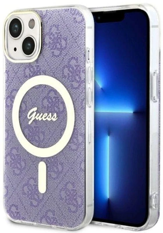 Dėklas GUESS GUHMP14MH4STU IPHONE 14 PLUS / 15 PLUS 6.7 "PURPLE / PURPLE HARDCASE 4G MAGSAFE