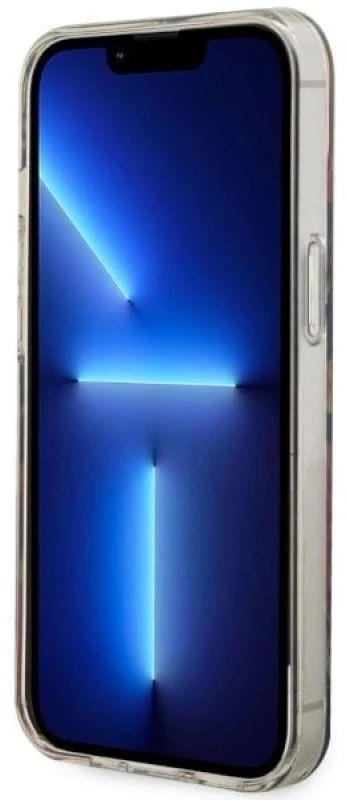 Dėklas GUESS GUHMP14MHCFWSA IPHONE 14 PLUS / 15 PLUS 6.7 "Žalias / KHAKI HARDCASE FLOWER MAGSAFE