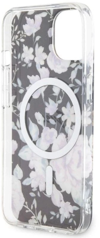 Dėklas GUESS GUHMP14MHCFWSK IPHONE 14 PLUS / 15 PLUS 6.7 "Juodas / Juodas HARDCASE FLOWER MAGSAFE