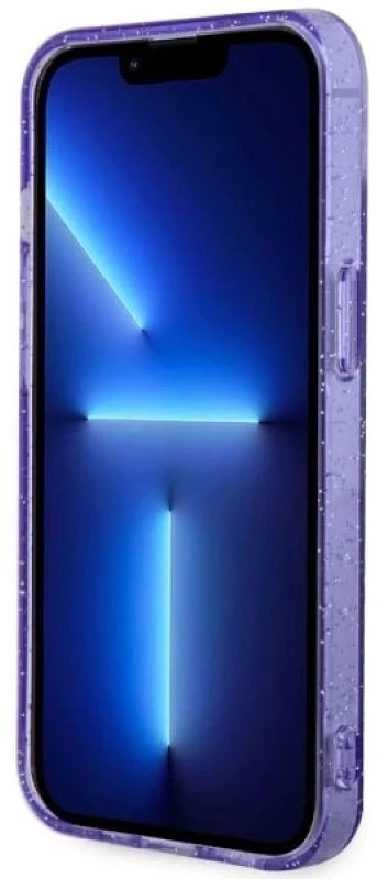Dėklas GUESS GUHMP14MHCGUG IPHONE 14 PLUS / 15 PLUS 6.7 "PURPLE / PURPLE HARDCASE GLITTER GOLD MAGSAFE