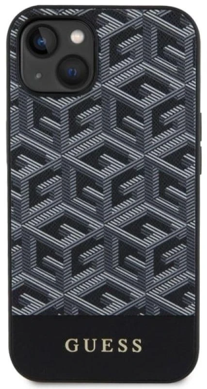 Dėklas GUESS GUHMP14MHGCFSEK IPHONE 14 PLUS / 15 PLUS 6.7 "Juodas / Juodas HARDCASE GCUBE STRIPES MAGSAFE