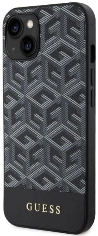 Dėklas GUESS GUHMP14MHGCFSEK IPHONE 14 PLUS / 15 PLUS 6.7 "Juodas / Juodas HARDCASE GCUBE STRIPES MAGSAFE