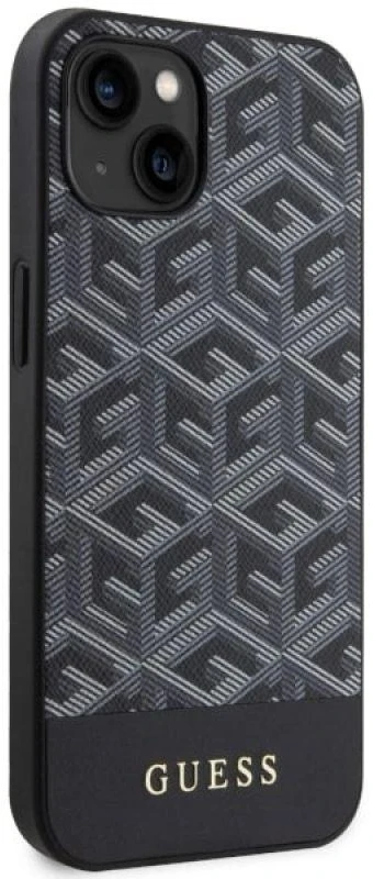 Dėklas GUESS GUHMP14MHGCFSEK IPHONE 14 PLUS / 15 PLUS 6.7 "Juodas / Juodas HARDCASE GCUBE STRIPES MAGSAFE