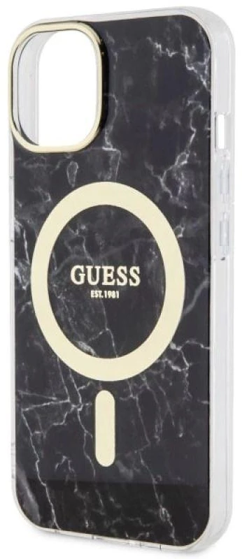 Dėklas GUESS GUHMP14MPCUMAK IPHONE 14 PLUS / 15 PLUS 6.7 "Juodas / Juodas HARDCASE MARBLE MAGSAFE