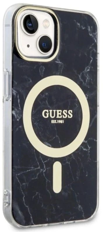 Dėklas GUESS GUHMP14MPCUMAK IPHONE 14 PLUS / 15 PLUS 6.7 "Juodas / Juodas HARDCASE MARBLE MAGSAFE