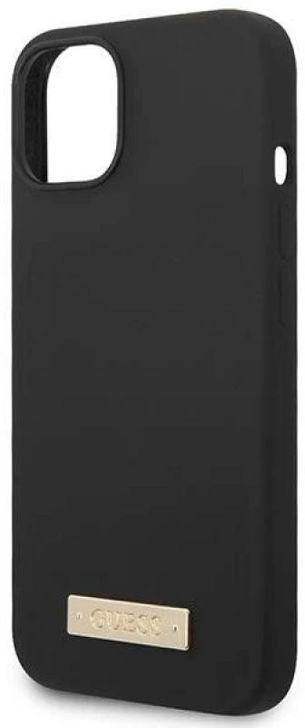 Dėklas GUESS GUHMP14MSBPLK IPHONE 14 PLUS / 15 PLUS 6.7 "Juodas / Juodas HARD CASE SILICONE PLATE MAGSAFE LOGO
