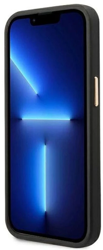 Guess GUHMP14MU4GPRK Apple iPhone 14 Plus / 15 Plus 6.7″ juodos spalvos kietas dėklas 4G Logo Plate MagSafe