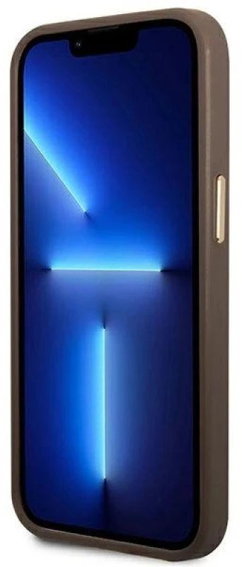 Dėklas GUESS GUHMP14MU4GPRW IPHONE 14 PLUS / 15 PLUS 6.7 "BROWN / BROWN HARD CASE 4G PLATE MAGSAFE LOGO
