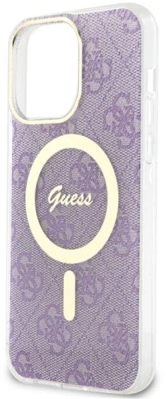 Guess GUHMP14XH4STU Apple iPhone 14 Pro Max 6.7″ violetinės spalvos kietas dėklas 4G MagSafe