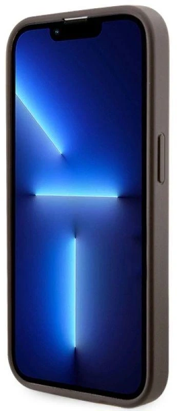 Guess GUHMP14XHGCFSEW Apple iPhone 14 Pro Max 6.7″rudos spalvos kietas dėklas GCube Stripes MagSafe