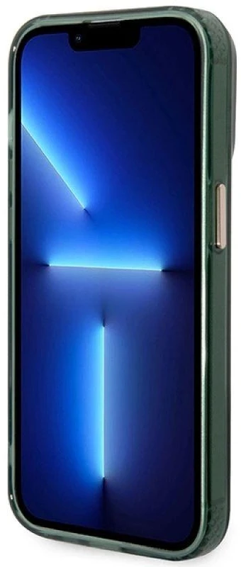 Apple iPhone 14 Pro Max Guess Dėklas Gold Outline Translucent MagSafe žalios spalvos