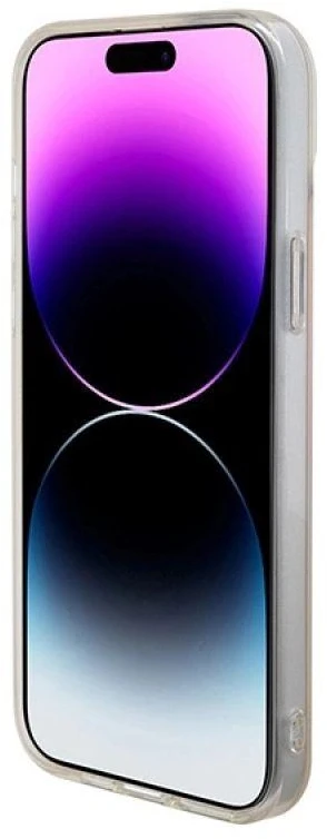„Guess“ GUHMP15MHITSP „iPhone 15 Plus 6.7“ rausvas/rožinis kietas dėklas IML Iridescent MagSafe