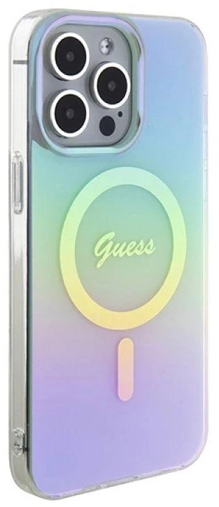Dėklas GUESS GUHMP15XHITSQ IPHONE 15 PRO MAX TURQUOISE / TURQUOISE HARDCASE IML IRIDESCENT MAGSAFE