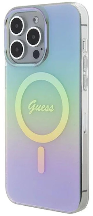 Dėklas GUESS GUHMP15XHITSQ IPHONE 15 PRO MAX TURQUOISE / TURQUOISE HARDCASE IML IRIDESCENT MAGSAFE