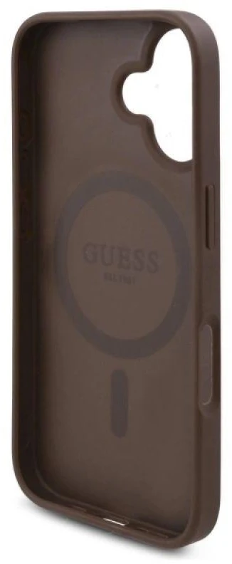 Guess GUHMP16SP4ROPEMCW Apple iPhone 16 6.1″ rudos spalvos kietas dėklas 4G Flowers Print MagSafe