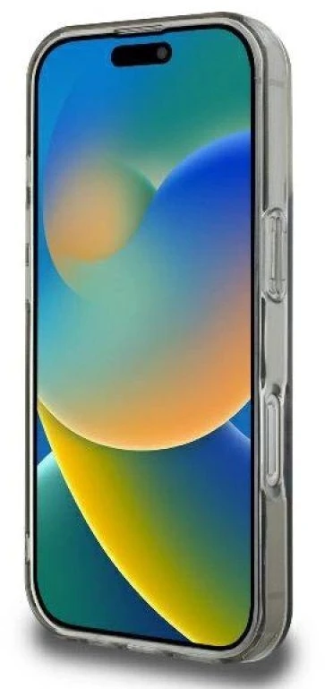 Guess GUHMP16XHFWFCK Apple iPhone 16 Pro Max 6.9″ juodos spalvos kietas dėklas IML Flowers Wreath MagSafe