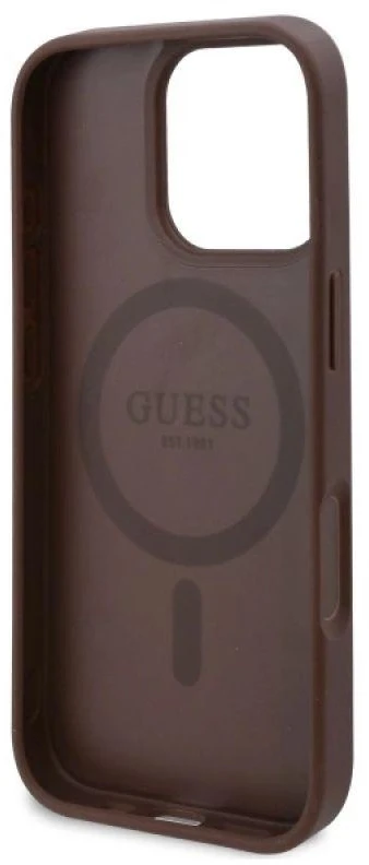 Guess GUHMP16XP4ROPEMCW Apple iPhone 16 Pro Max 6.9″ rudos spalvos kietas dėklas 4G Flowers Print MagSafe