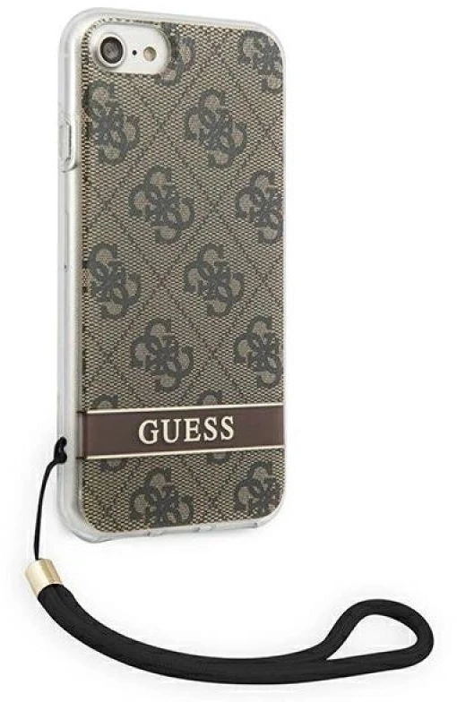„Guess“ GUOHCI8H4STW „Apple iPhone SE 2022 / SE2020 / 7/8“ rudas kietas dėklas 4G spausdintas dirželis