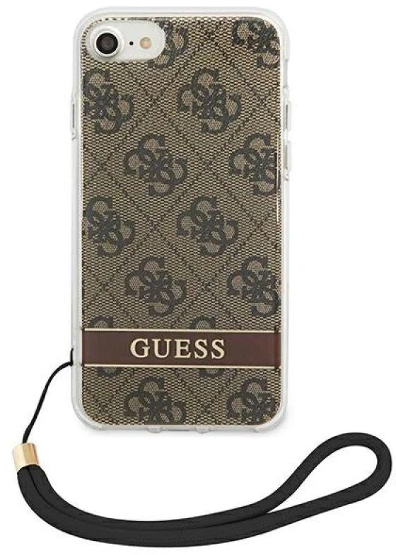 „Guess“ GUOHCI8H4STW „Apple iPhone SE 2022 / SE2020 / 7/8“ rudas kietas dėklas 4G spausdintas dirželis