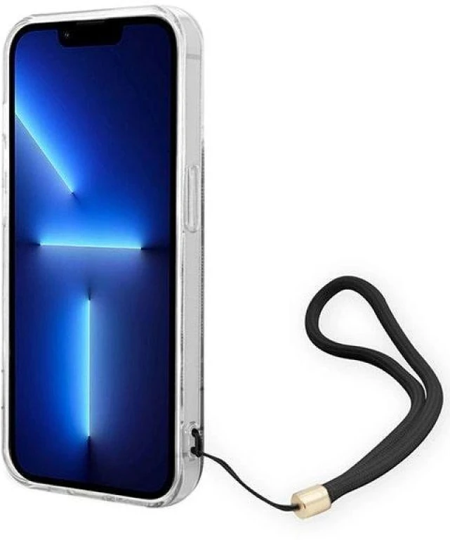 Dėklas Guess GUOHCP14LH4STK Apple iPhone 14 Pro 6,1″juodos spalvos hardcase 4G Print Strap