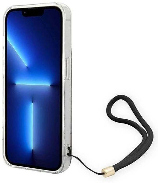 „Guess“ GUOHCP14LH4STW „Apple iPhone 14 Pro 6,1“ rudas kietas dėklas 4G spausdinimo dirželis
