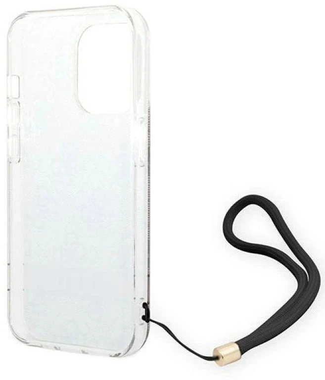 „Guess“ GUOHCP14LH4STW „Apple iPhone 14 Pro 6,1“ rudas kietas dėklas 4G spausdinimo dirželis