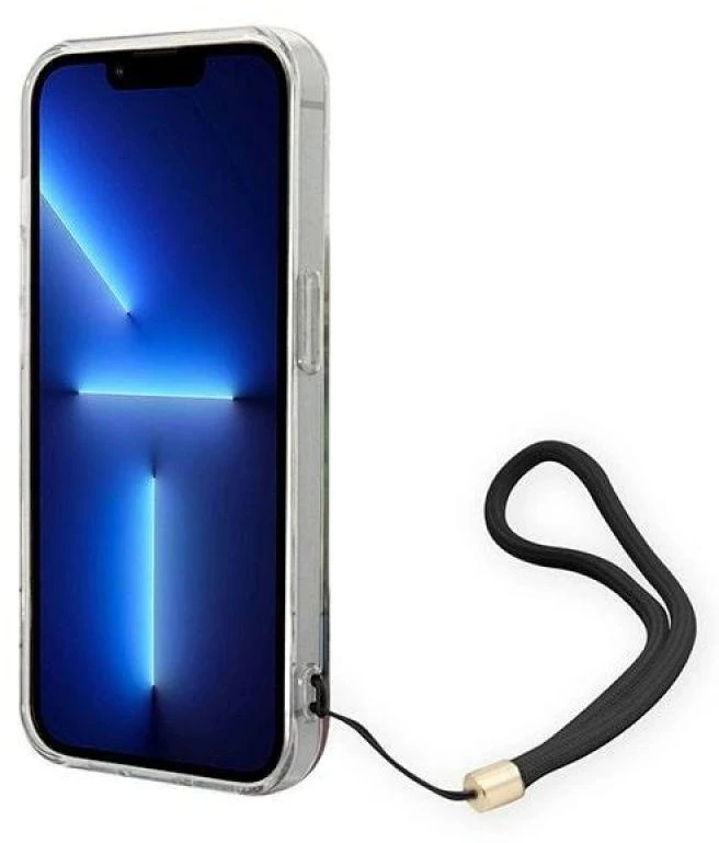 Dėklas GUESS kietas gėlių dirželis GUOHCP14LHFLSB galinis dangtelis, Apple, iPhone 14 Pro, Mėlyna, 6,1 "