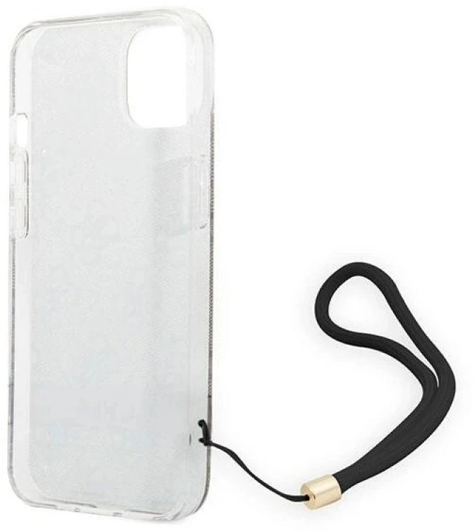 „Guess“ GUOHCP14MH4STW „Apple iPhone 14 Plus / 15 Plus 6.7“ rudas kietas dėklas 4G spausdinimo dirželis