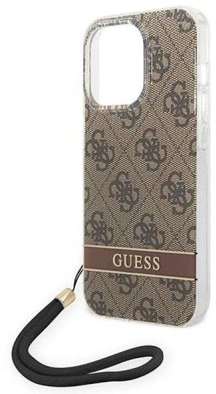„Guess“ GUOHCP14XH4STW „Apple iPhone 14 Pro Max 6,7" ruda kietas dėklas 4G spausdinimo dirželis