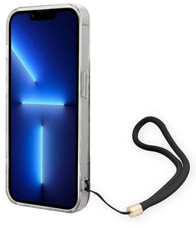 Guess GUOHCP14XHFLSB Apple iPhone 14 Pro Max 6,7" mėlynas kietas dėklas su gėlių raštu