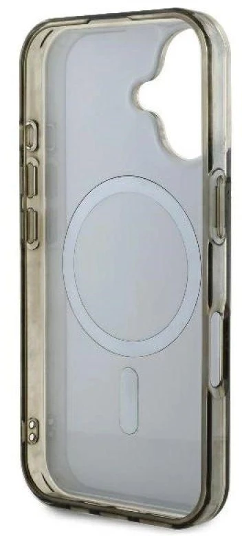 Guess GUHMP16SH4DTEW Apple iPhone 16 6.1″rudos spalvos kietas dėklas IML 4G Background MagSafe