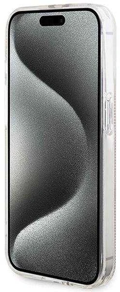 Guess GUHCP14XH4PSEGP Apple iPhone 14 Pro Max 6.7″ rožinės spalvos kietas dėklas IML 4G Gold Stripe