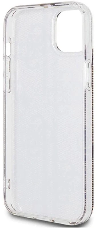 Guess GUHCP15MH4PSEGW Apple iPhone 15 Plus /14 Plus 6.7″ rudos spalvos kietas dėklas IML 4G Gold Stripe