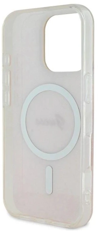 Guess GUHMP16LH4STP Apple iPhone 16 Pro 6.3″ rožinės spalvos kietas dėklas IML 4G MagSafe