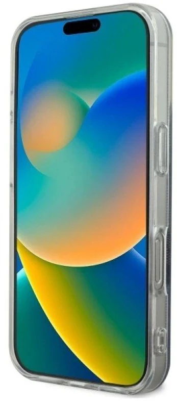 Guess GUHMP16LH4STK Apple iPhone 16 Pro 6.3″ juodos spalvos kietas dėklas IML 4G MagSafe
