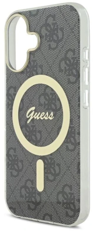 Guess GUHMP16MH4STK Apple iPhone 16 Plus 6.7″ juodos spalvos kietas dėklas IML 4G MagSafe