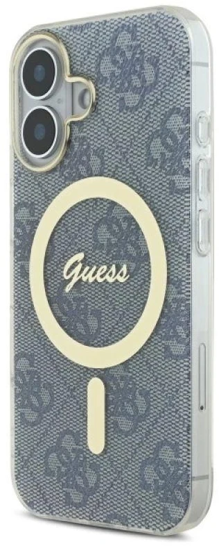 Guess GUHMP16SH4STB Apple iPhone 16 6.1″ mėlynas kietas dėklas IML 4G MagSafe